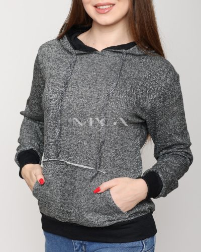 Szürke színű, kapucnis pulóver S, M, L, XL
